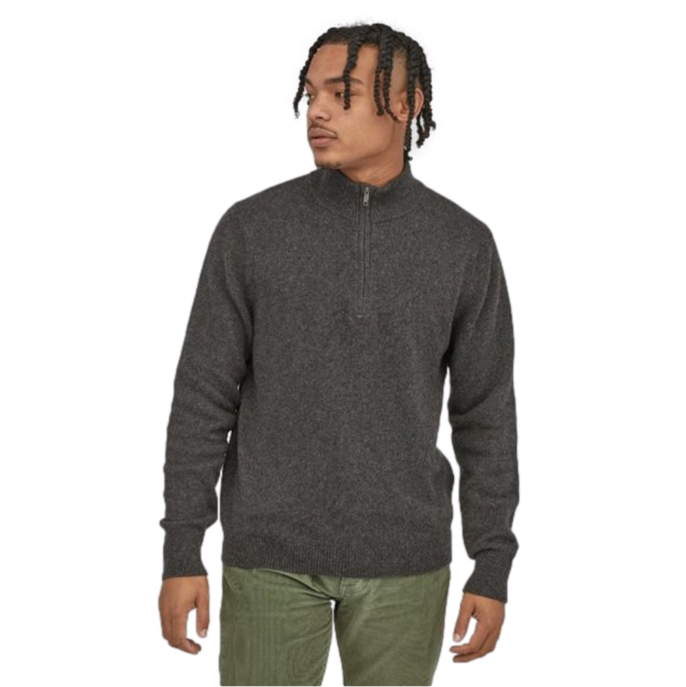 Patagonia Men's Recycled Cashmere 1/4-Zip Sweater Forge Grey NWT‎